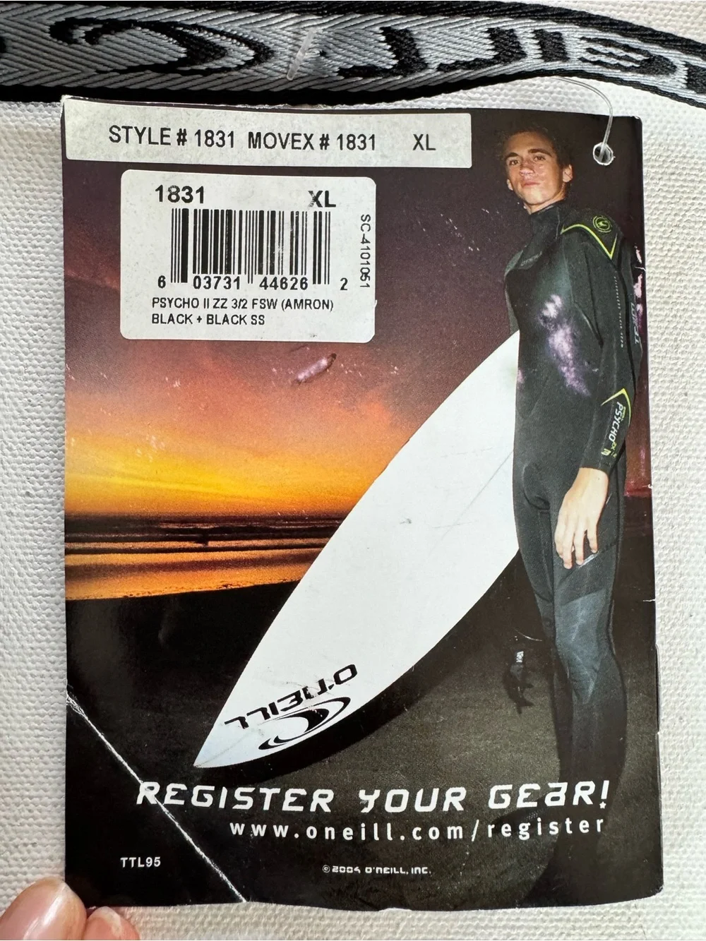 NWT O'NEILL Men’s 3/2 PSYCHO II Full Wetsuit FSW Neoprene ZZ Back Zip Black - XL